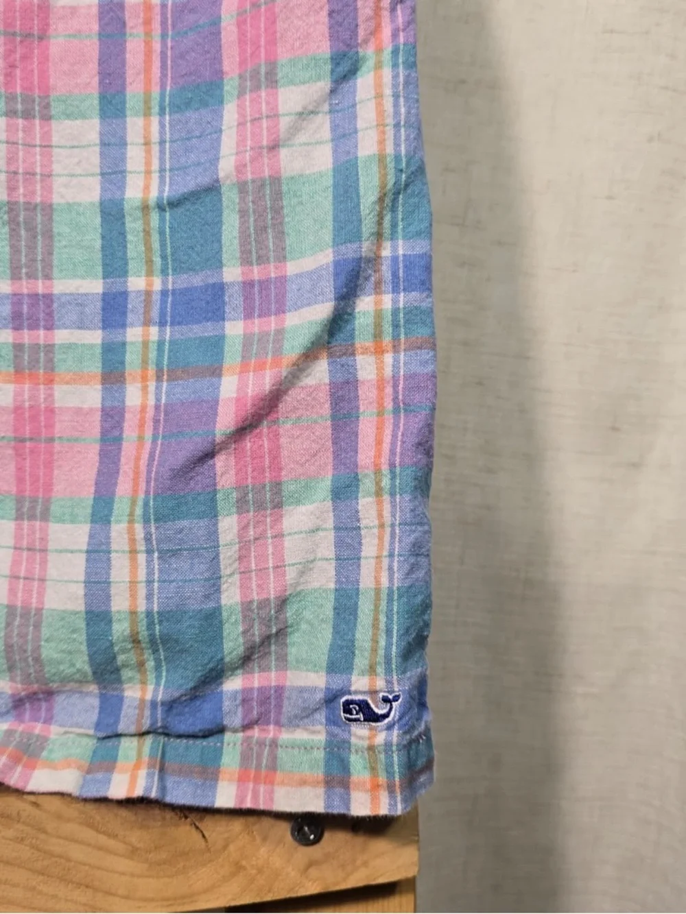 Vineyard Vines Plaid Shift Dress in Pink, Blue & Green